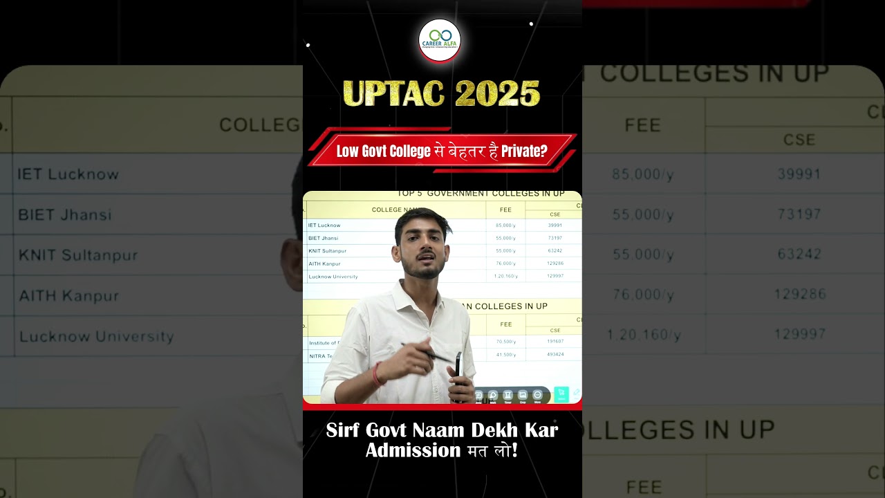 UPTAC Counselling 2025: Private College Is a Better Option?