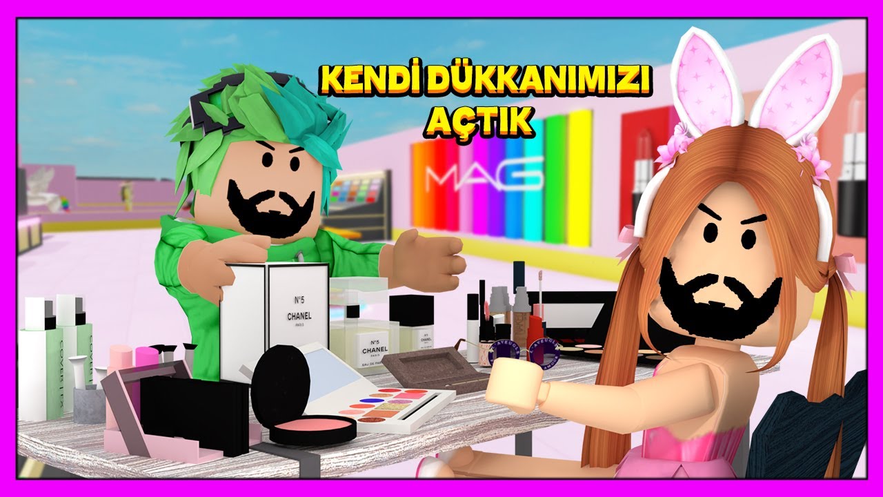KENDİ MAKYAJ DÜKKANIMIZI AÇIYORUZ 💄 🥰 ROBLOX Makeup Rush KÜBRA NİSA HAN KANAL