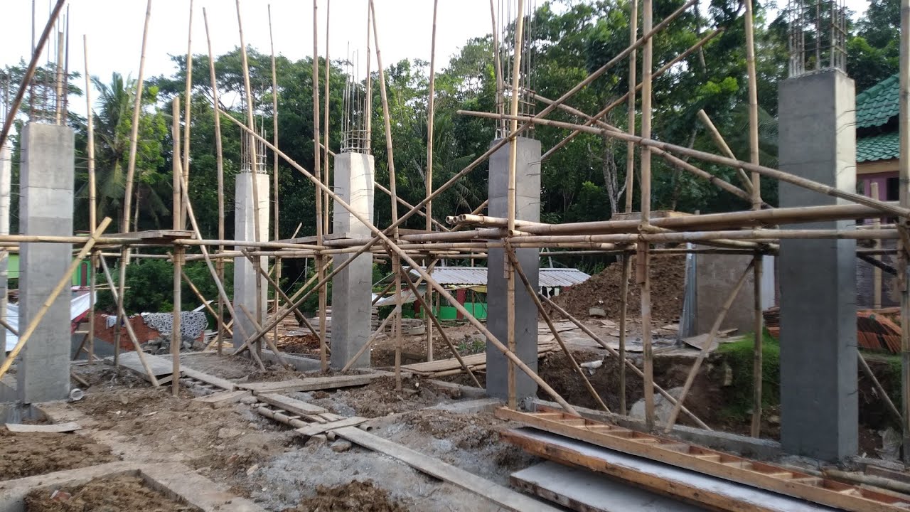 KOLOM STRUKTUR / TIANG BETON  BERDIMENSI BESAR. CARA DAN PROSES PEMBUATANYA.