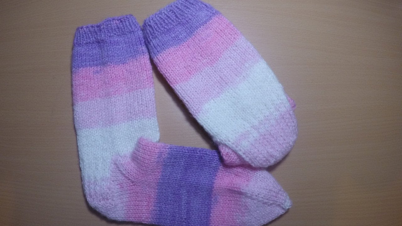 تريكو الشراب الاول لى My first sock knitting