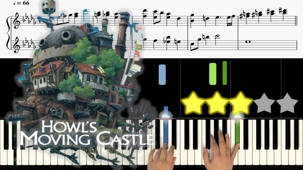 Merry Go Round of Life (인생의 회전목마)🎹 [Howl's Moving Castle, 하울의 움직이는성 OST] 《Piano Tutorial》 ⭐⭐⭐☆☆