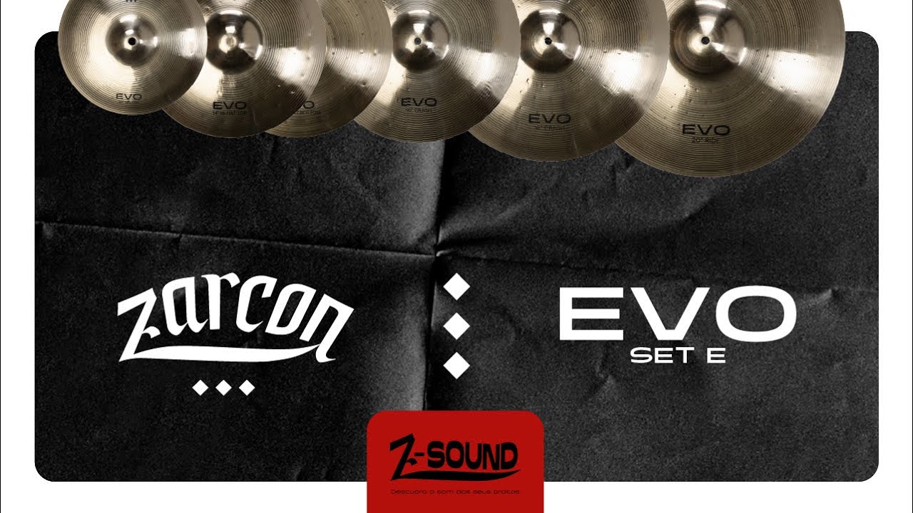 Kit com 5 Pratos de Bateria Zarcon EVO Set-E Liga B20 | Z-Sound - Descubra o som dos seus pratos