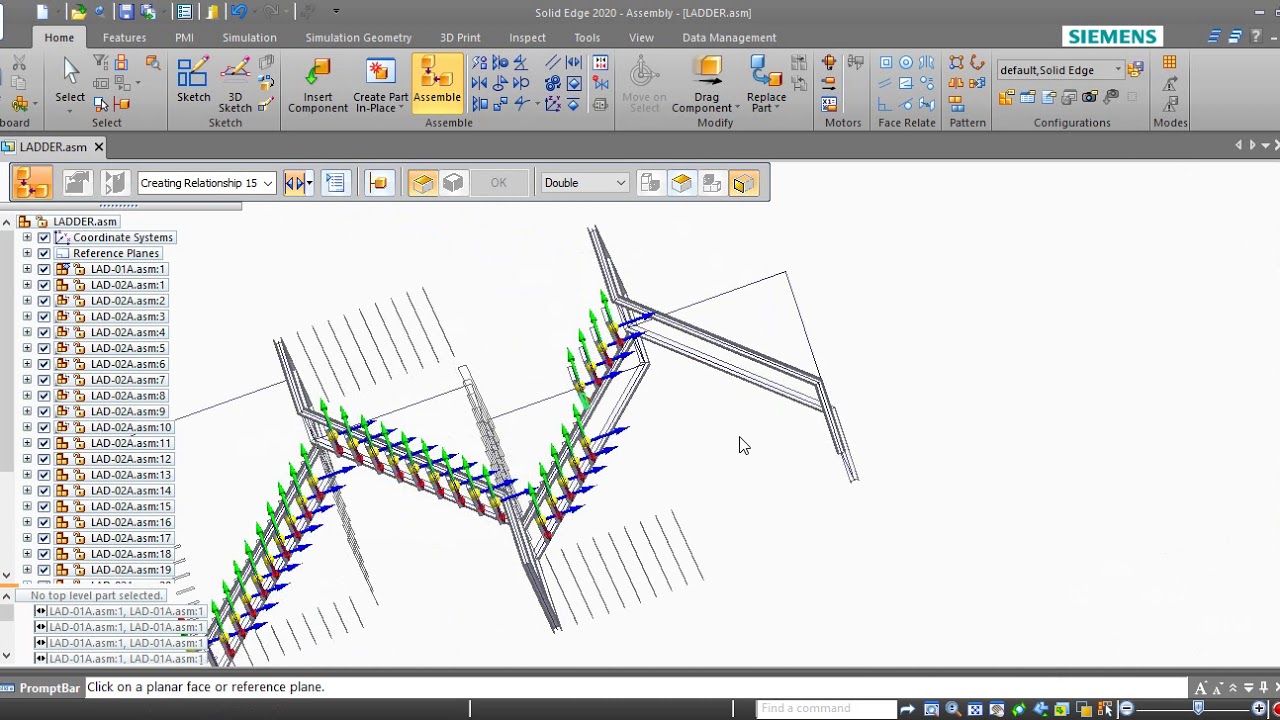 Solid edge frame tutorial #2 ( Ladder Part 2 )