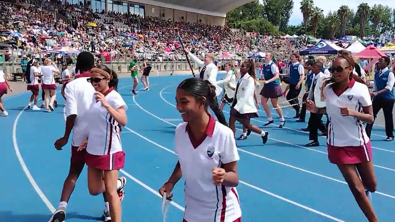Pretoria A-bond Atletiek interhoër 2025  Aankoms van Midstream College se rasieleiers