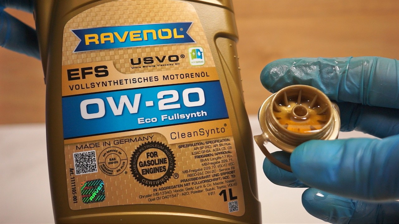 Ravenol EFS 0W20 Jak wygląda oryginalny olej? What does the original oil look like?