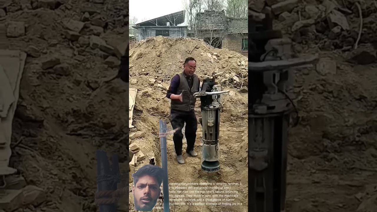 Work Hard, Dance Harder: Construction Workers Turn Tamping Rammer into a Dance Partner