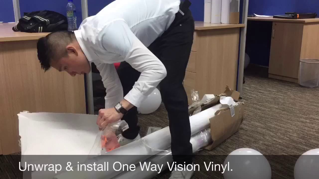 Installing outdoor One Way Vision Vinyl