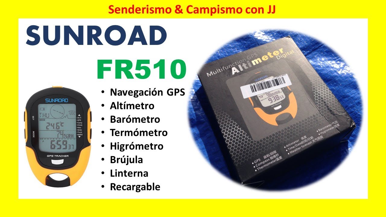 #GPS MULTIFUNCION #SUNROAD FR510 - Alt&iacute;metro Bar&oacute;metro Term&oacute;metro Br&uacute;jula Linterna Higr&oacute;metro -