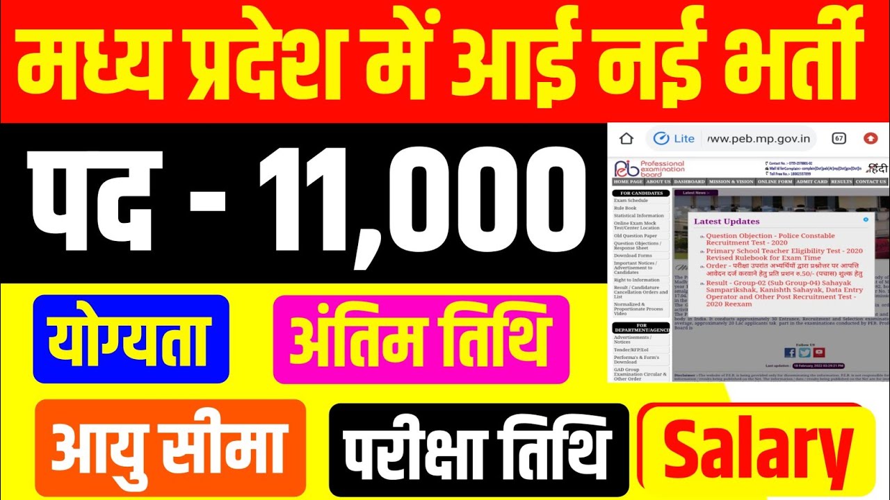 MP NEW GOVT VACANCY 2022 | MP NEW BHARTI 2022 | MPPEB NEW BHARTI | NOTIFICATION | ROYAL STUDY |