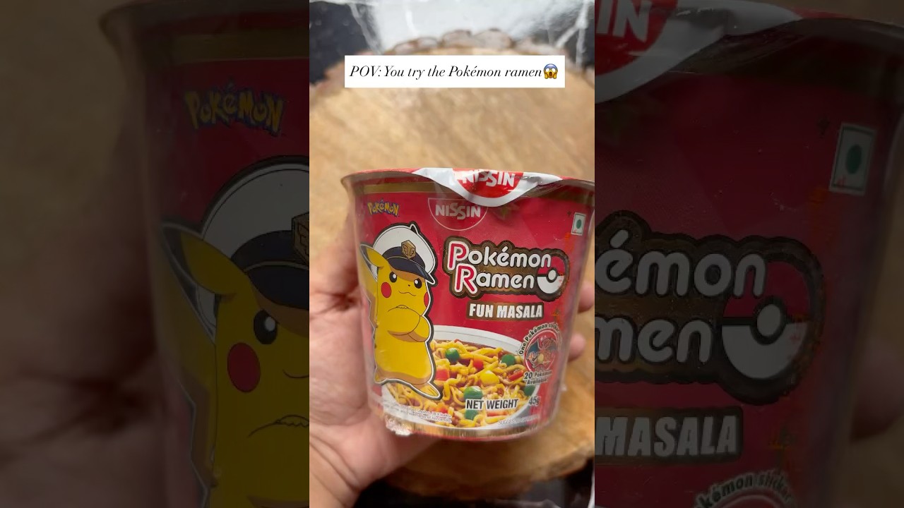 Pok&eacute;mon waale ramen noodles 😱 Nissin Pok&eacute;mon ramen noodles #ashortaday #shortaday #nissincupnoodles