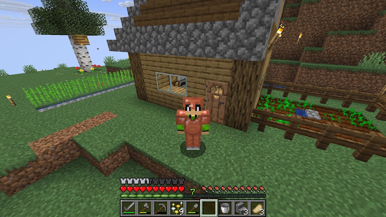 Minecraft: Modsuz Survival | S2 Bölüm 3(EV yapımı ve tarla )