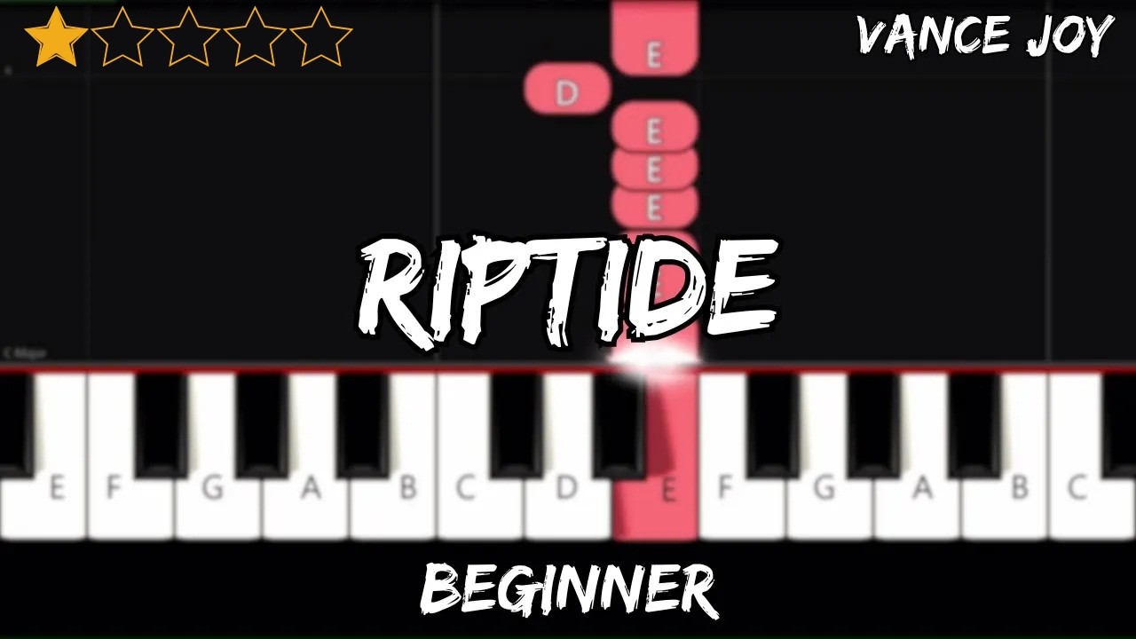 Vance Joy - Riptide - Easy Beginner Piano Tutorial - For 1 Hand