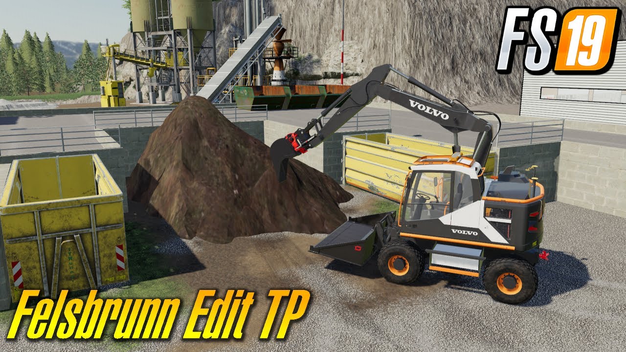 New Volvo EWR-150E 🚧 PUBLIC WORKS 🚧 FS19 FELSBRUNN EDIT TP MAP FARMING SIMULATOR 19