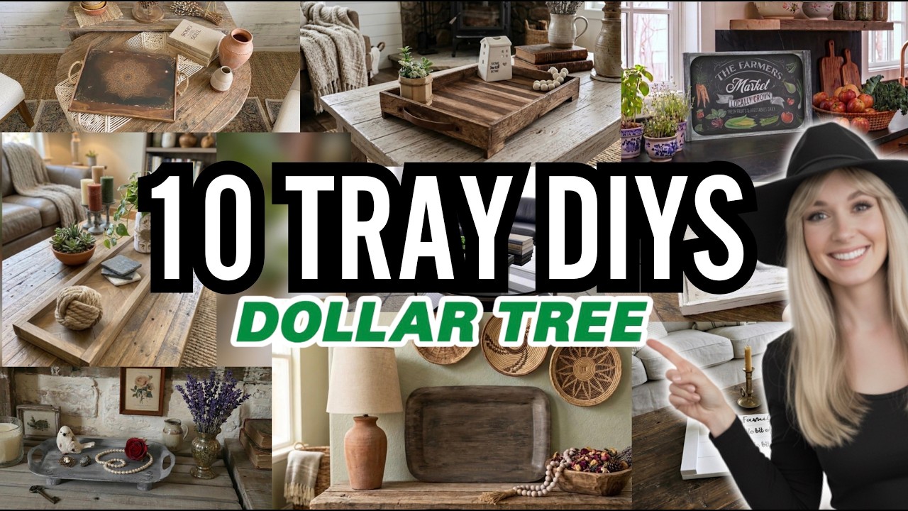 10 Gorgeous Decorative Wood Trays You Can Easily Make! Dollar Tree DIY Tray