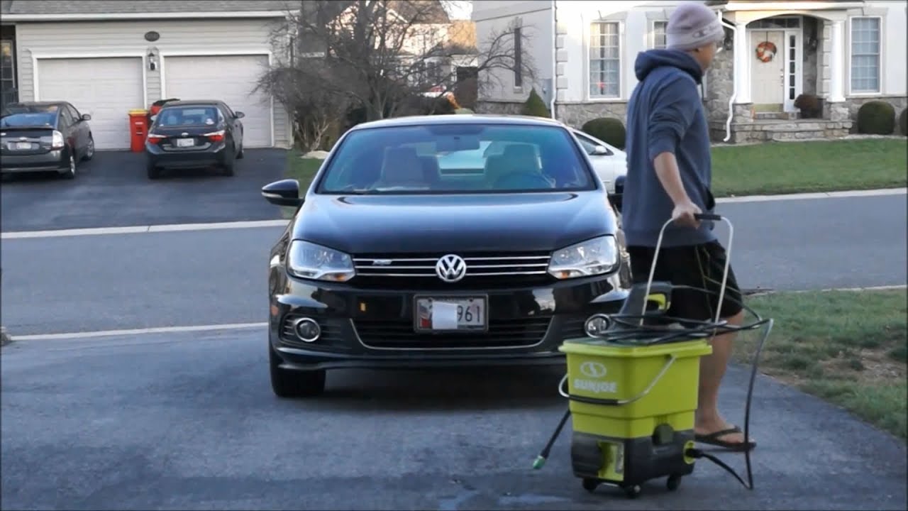 Home and Car wash in Winter season using SunJoe Cordless Pressure Washer SPX6000C-XR