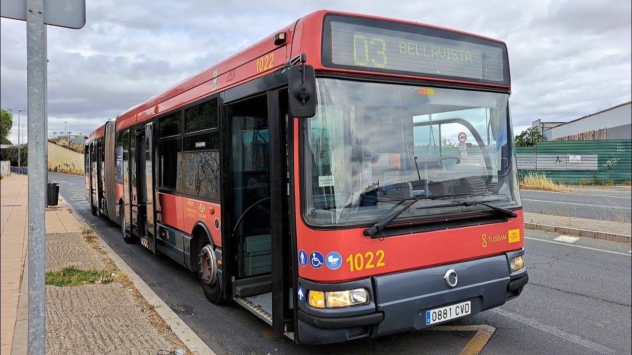 TUSSAM Línea 3: Bellavista - Pino Montano | Renault Citybus Ágora L | Bus urbano de Sevilla