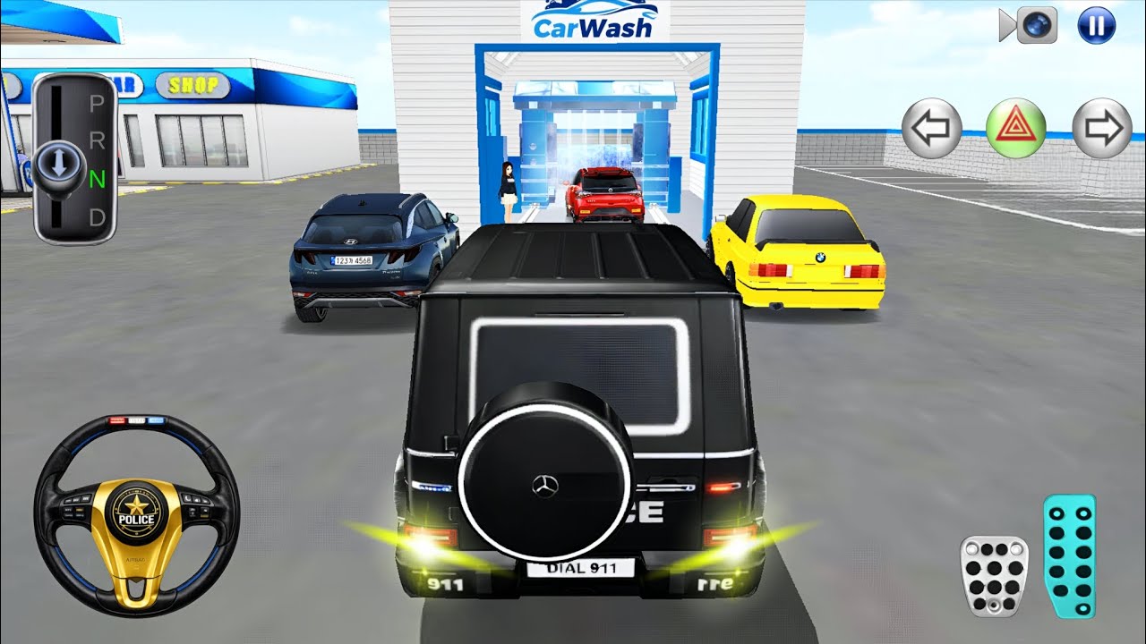 New Mercedes G-Wagen Police Car Wash in Parking  - 3D Driving Class2026 Car Simulator Game Android