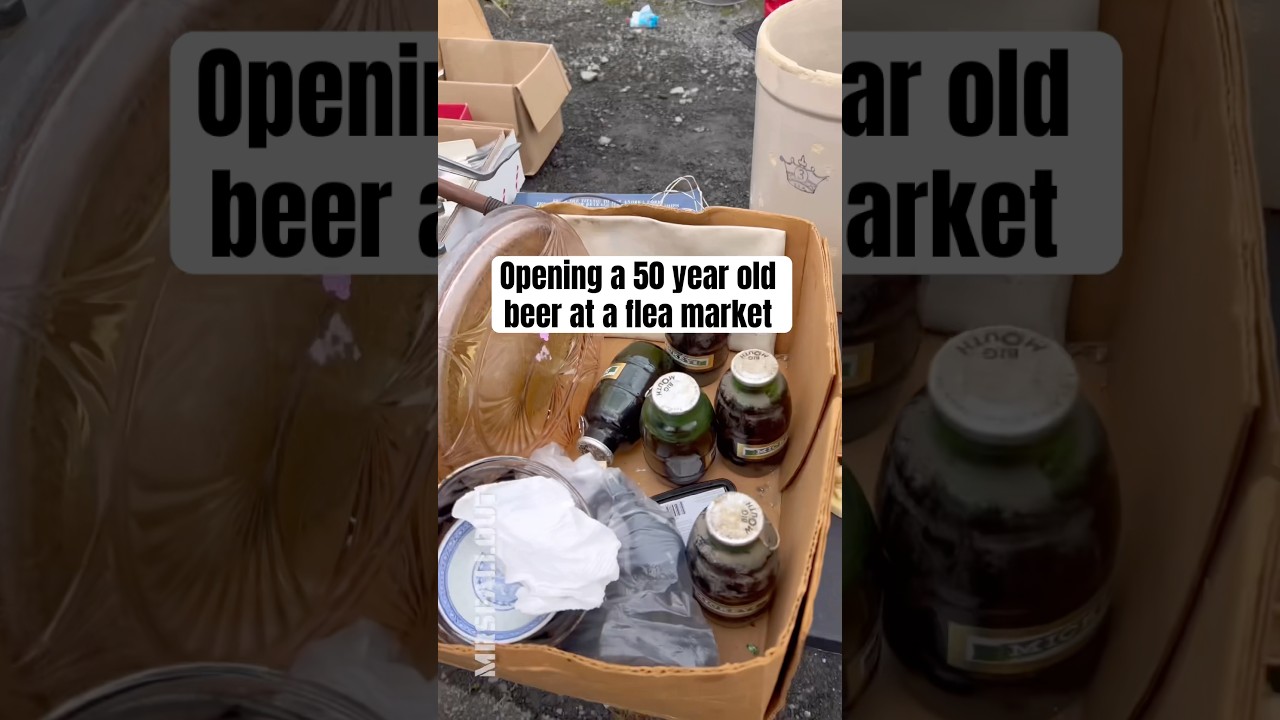 FINDING & OPENING 50 YEAR OLD BEER AT A FLEA MARKET!