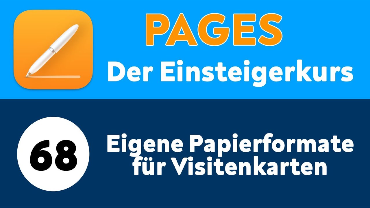 Teil 68   Eigene Papierformate f&uuml;r Visitenkarten