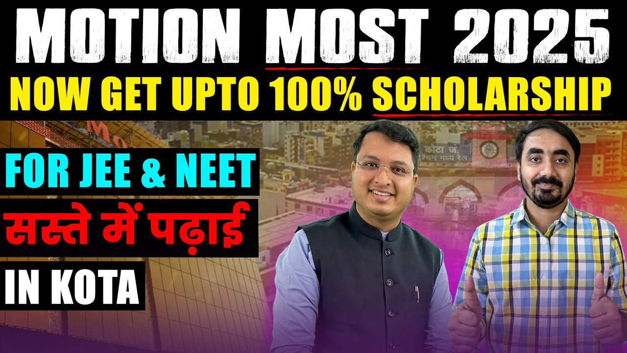 Motion MOST Scholarship Test | Get upto 100% Scholarship for IIT-JEE & NEET Coaching in Kota #nvsir