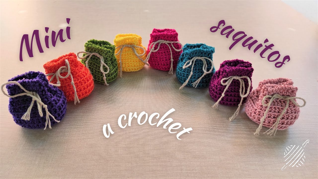 Mini SAQUITOS/BOLSITAS a crochet | TUTORIAL paso a paso en ESPAÑOL