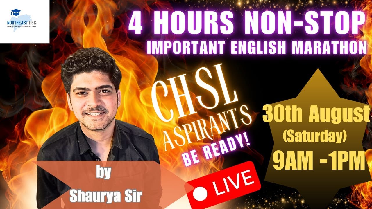 APSSB ENGLISH PYQ NONSTOP 6 HOURS LIVE MARATHON CLASS BY SHAURYA SIR | APSSB PYQ  #APSSB