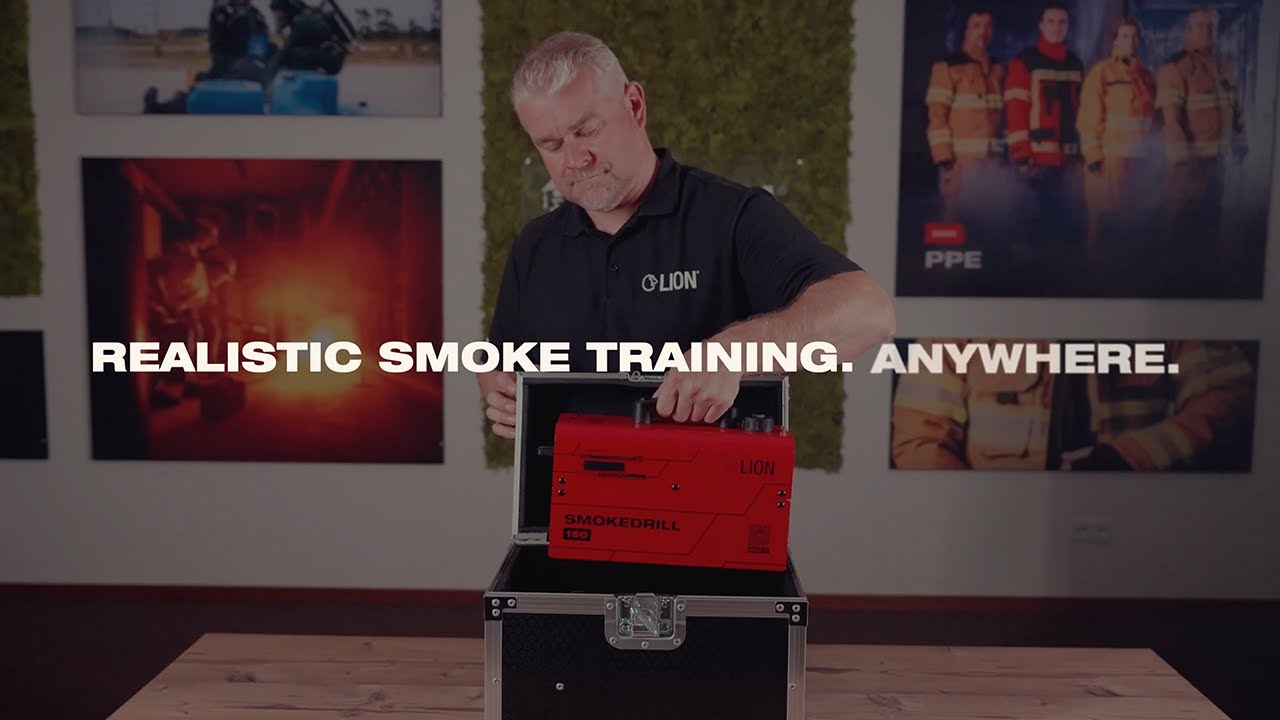 LION SmokeDrill 150 smoke generator. Realistic smoke training. Anywhere.