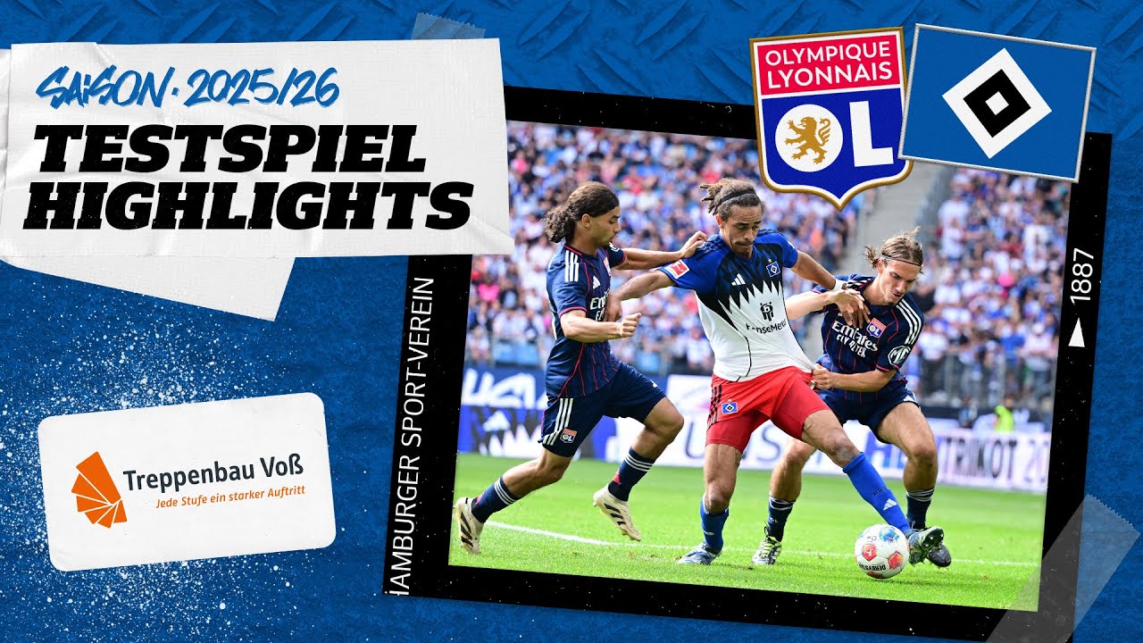 HIGHLIGHTS & INTERVIEWS: HSV VS. LYON | Testspiel-Highlights | präsentiert von Treppenbau Voß