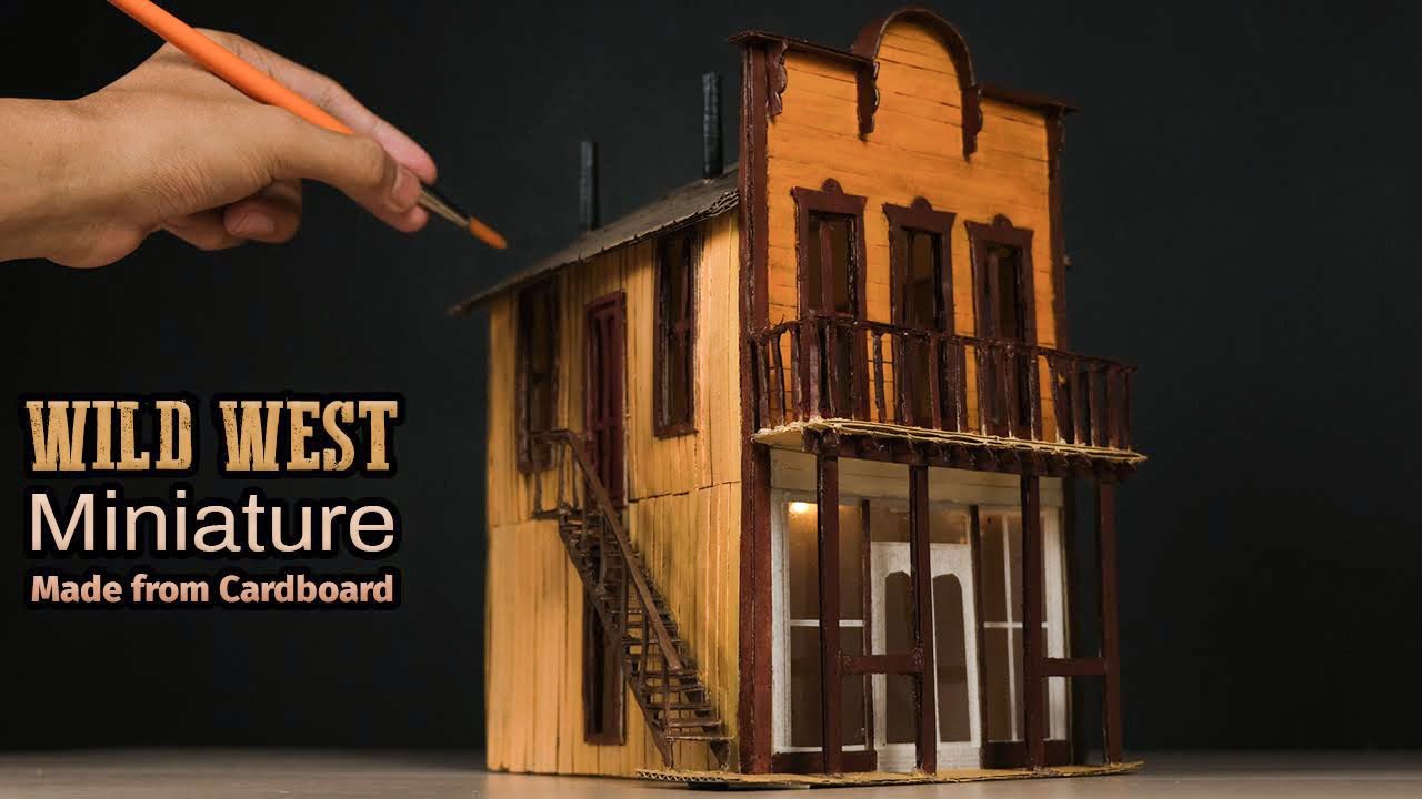 Miniature Wild West made from Cardboard
