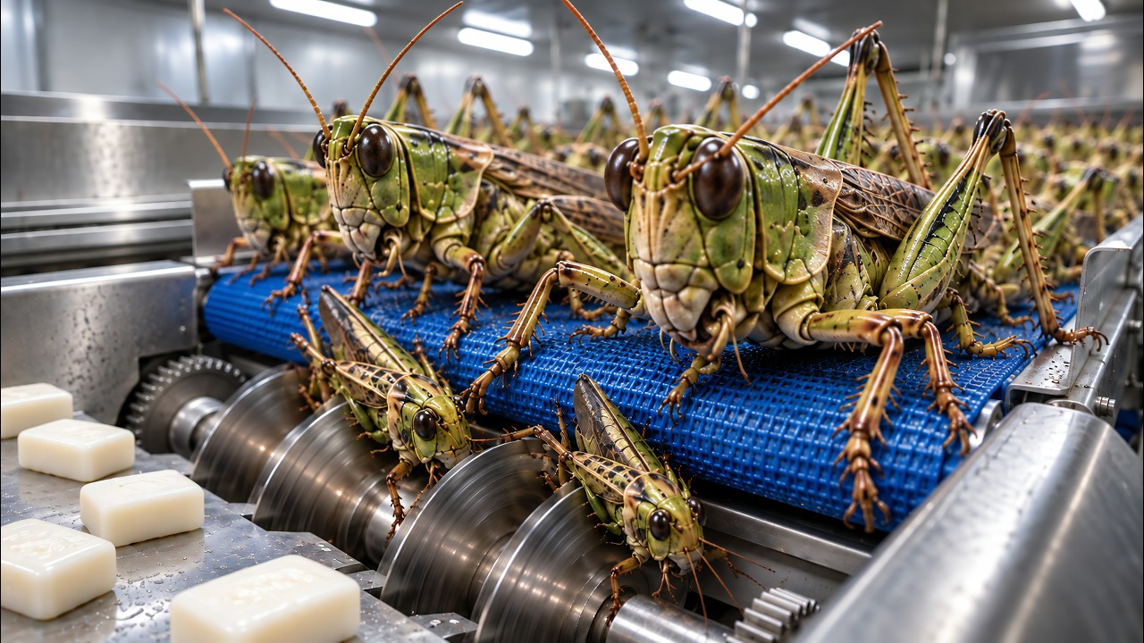 Inside the Grasshopper Soap Factory | How Millions of Grasshoppers Become Premium Soap Bars