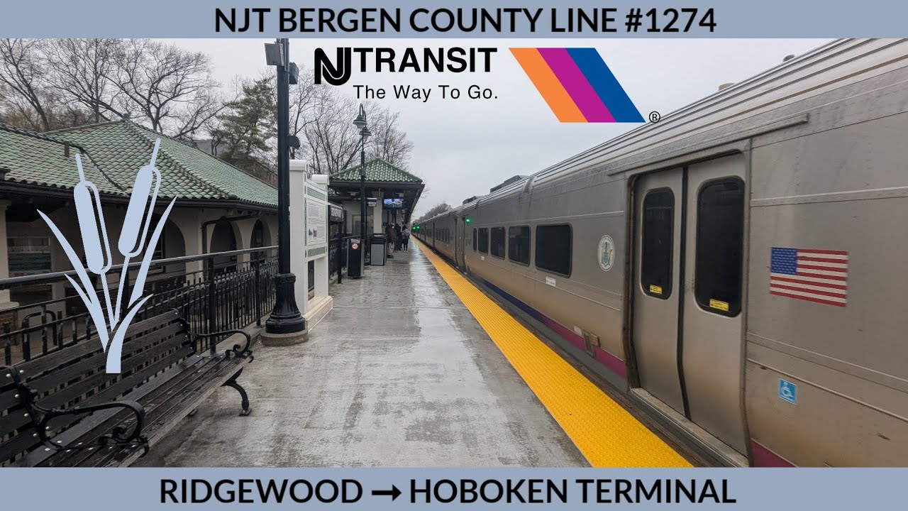 NJT Bergen County Line Train #1274 Full Ride (Ridgewood - Hoboken Terminal) (4/10/2025)