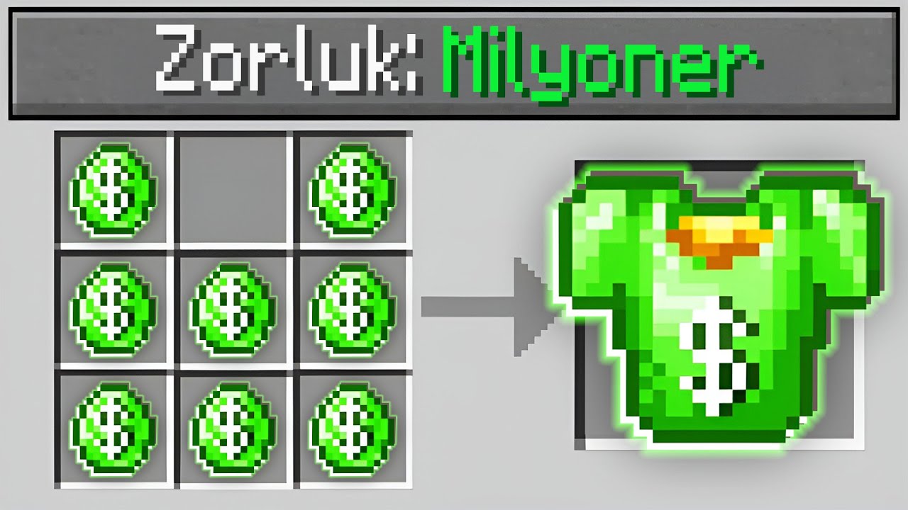 Minecraft'ta MİLYONER EŞYALARI ÜRETTİM!