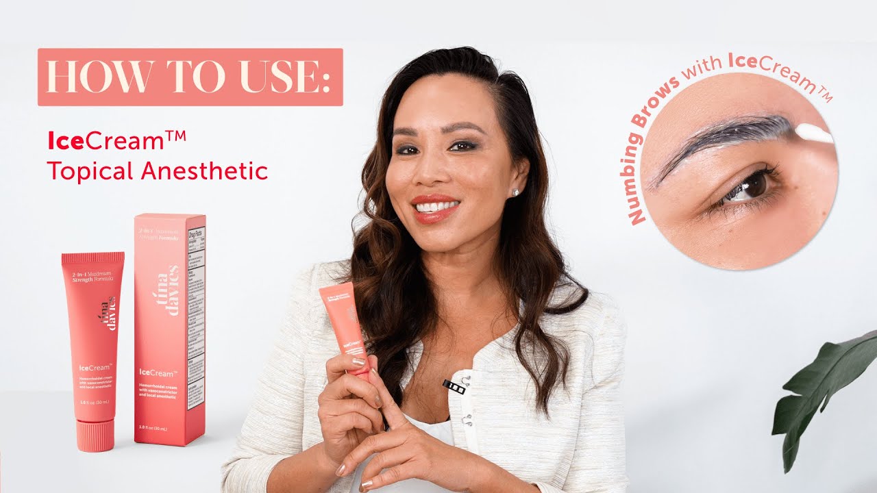 How To Use: Numbing Brows with IceCream™️ Topical Anesthetic