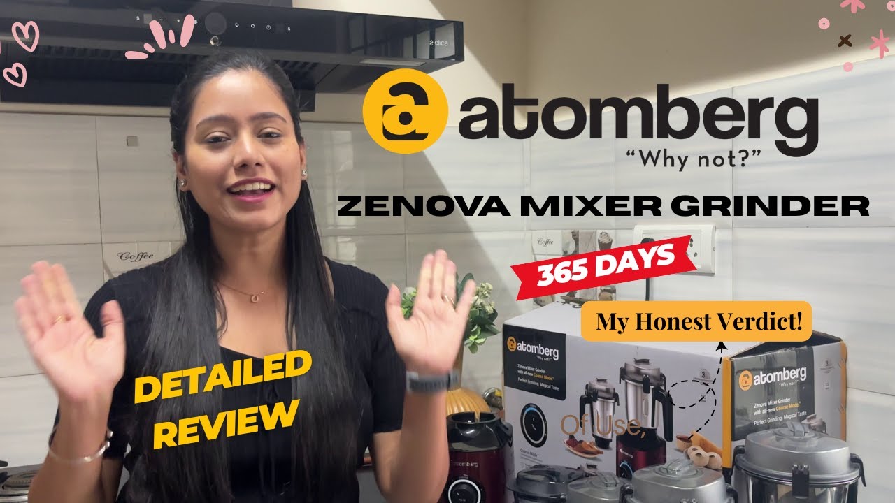 Atomberg Zenova Mixer Grinder Review | Pros, Cons & Real Experience | Silbatta and Chopper included