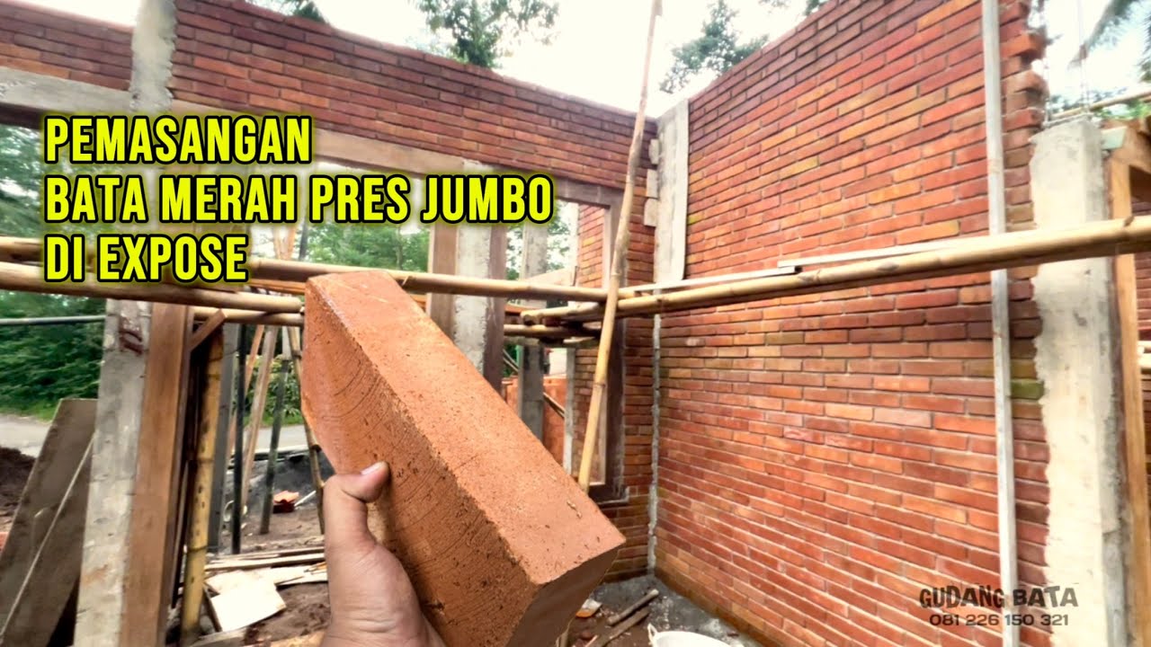 PEMASANGAN BATA MERAH PRES JUMBO DI EXPOSE