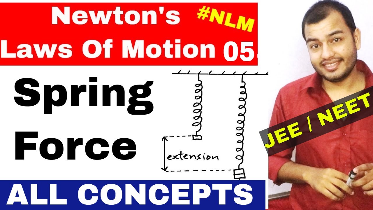 11 Chap 5 || Laws Of Motion 05 || Spring Force || Spring Numericals|| JEE mains NEET All concepts