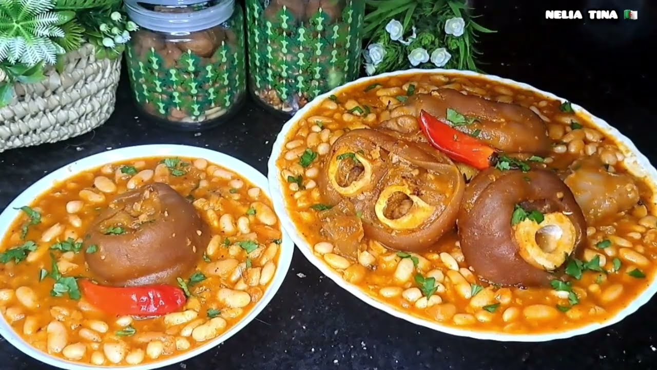 طريقة تحضير لوبيا البيضاء بالكرعين اكلة تليق مع هاذ البرد🌩🌨❄️/haricots blanc pieds de veau
