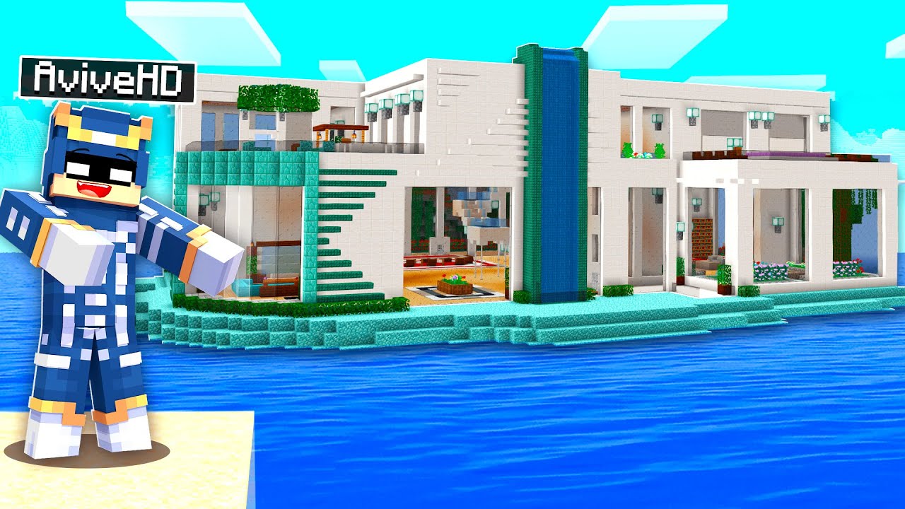 Meine neue WASSERKRIEGER VILLA in MINECRAFT! (YouTuber Insel)
