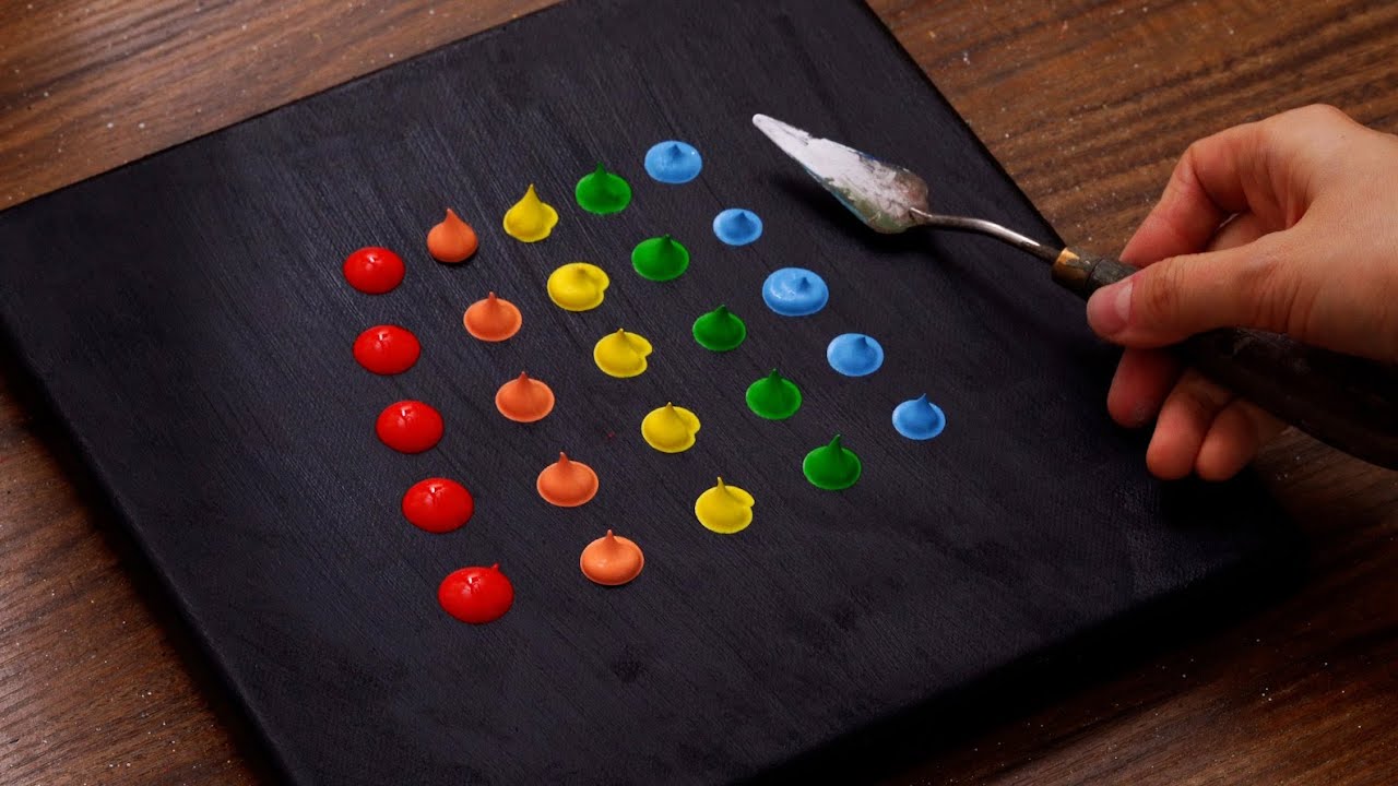Easy Way To Paint Rainbow Colored Waterfalls｜Step By Step (1487)｜Painting For Beginners