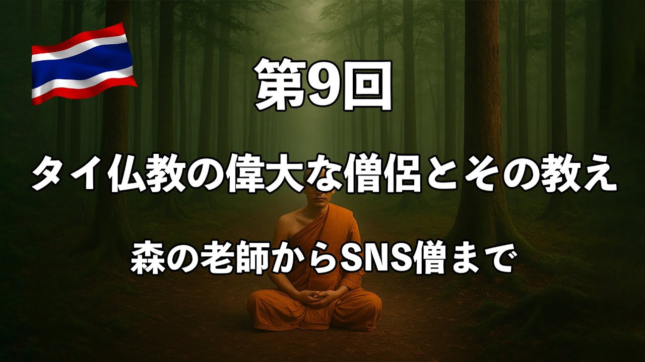 【第9回】🌳タイ仏教の偉大な僧侶とその教え✨｜森の老師からSNS僧まで