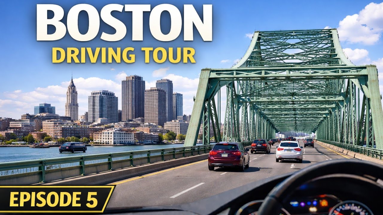 Boston Downtown Driving Tour Episode 5 | ASMR City Drive | 4K UHD