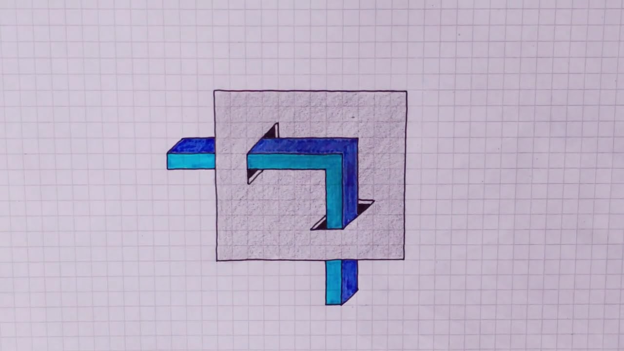 3D Illusion - zeichnen f&uuml;r Anf&auml;nger | optische T&auml;uschungen