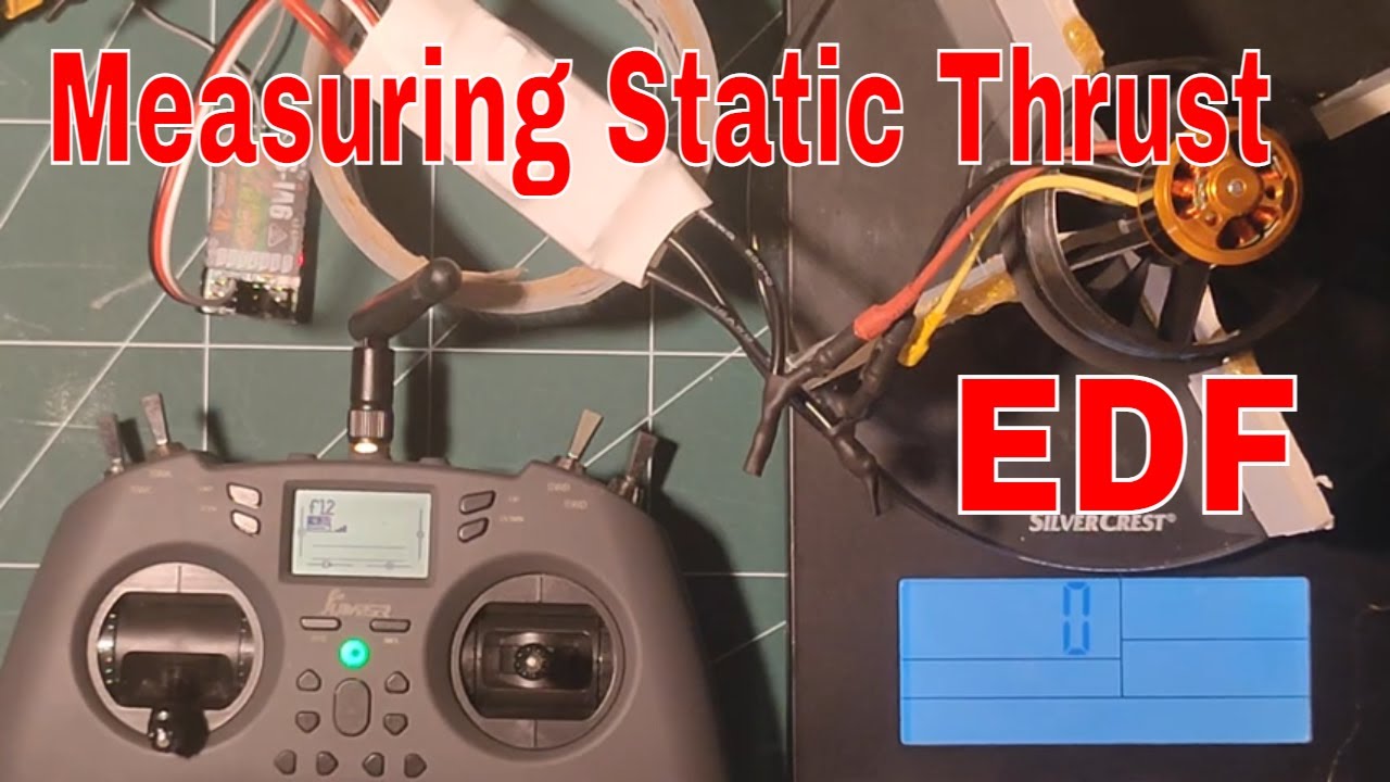 50mm EDF Static Thrust Power Output Test (wide range of batteries)