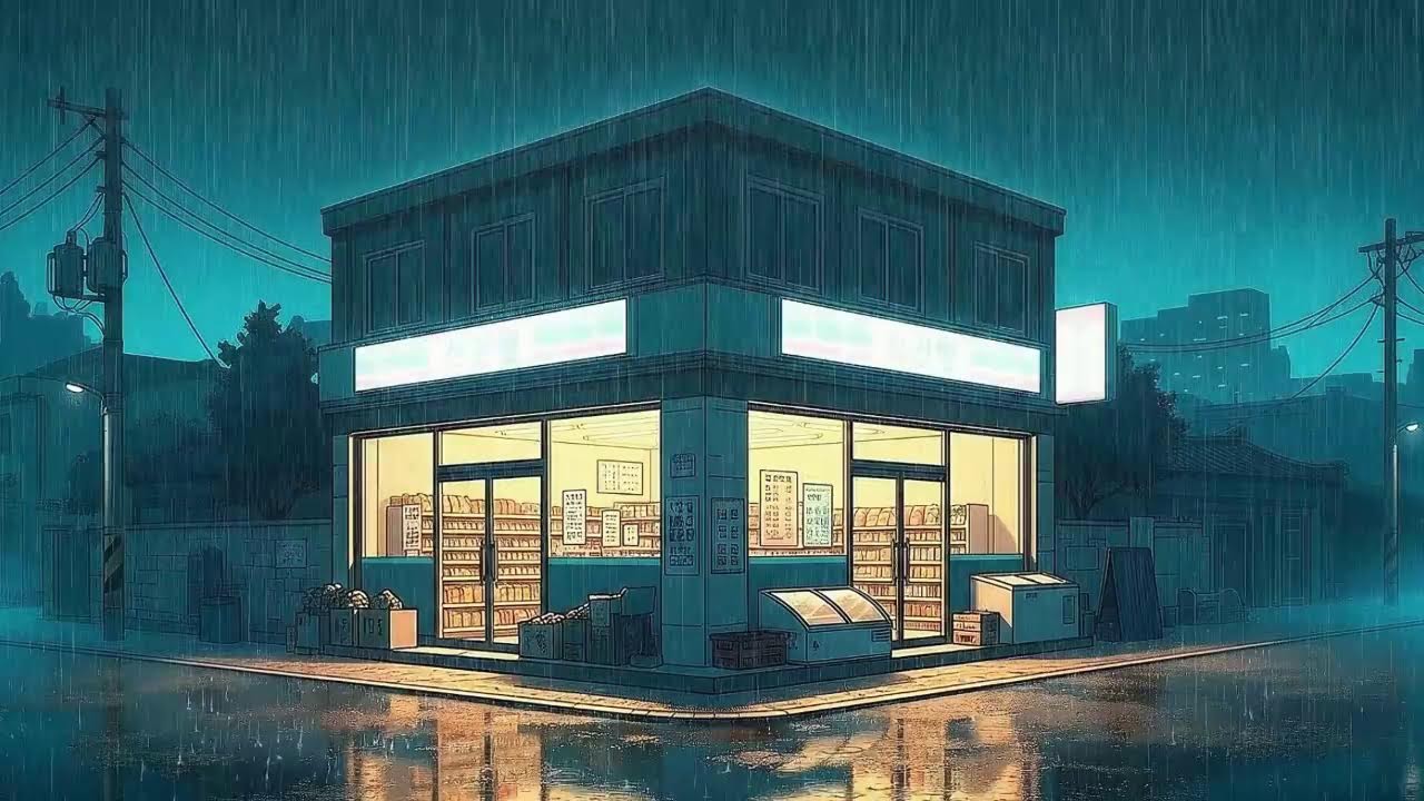 Rain Sounds & Lofi for Deep Focus in a Quiet Korean Rainy Night to Block Distractions 😌