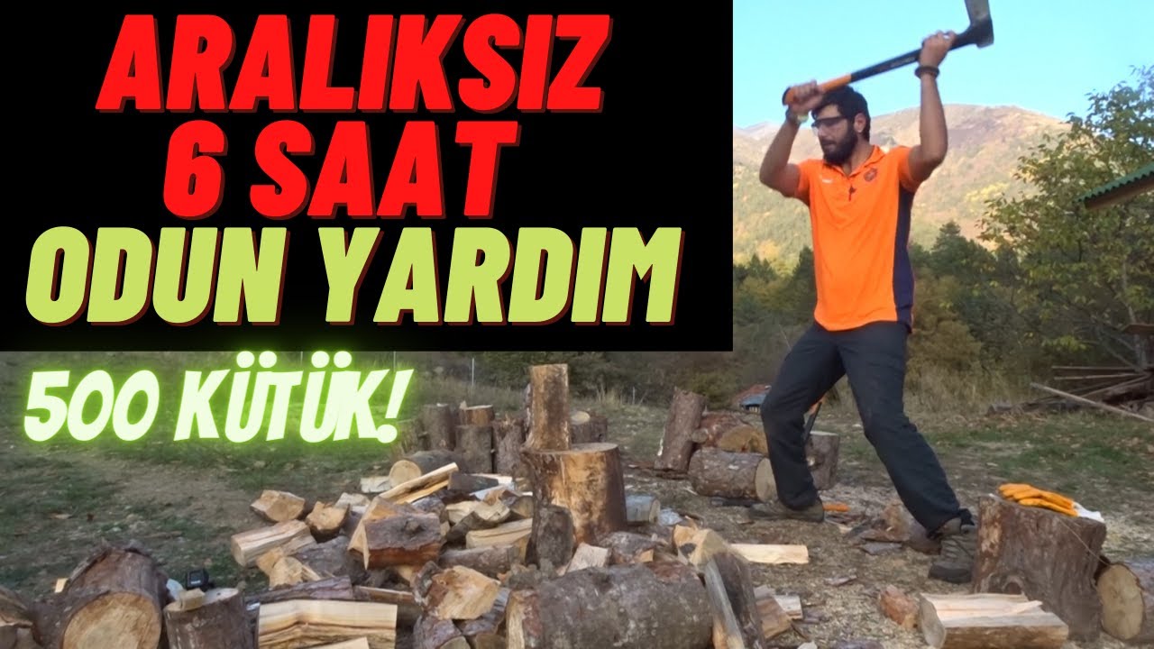 KIŞA HAZIRLIK 6 SAAT ODUN YARDIM ! FISKARS X25 - X17 (Choping Wood With Fiskars Axe)