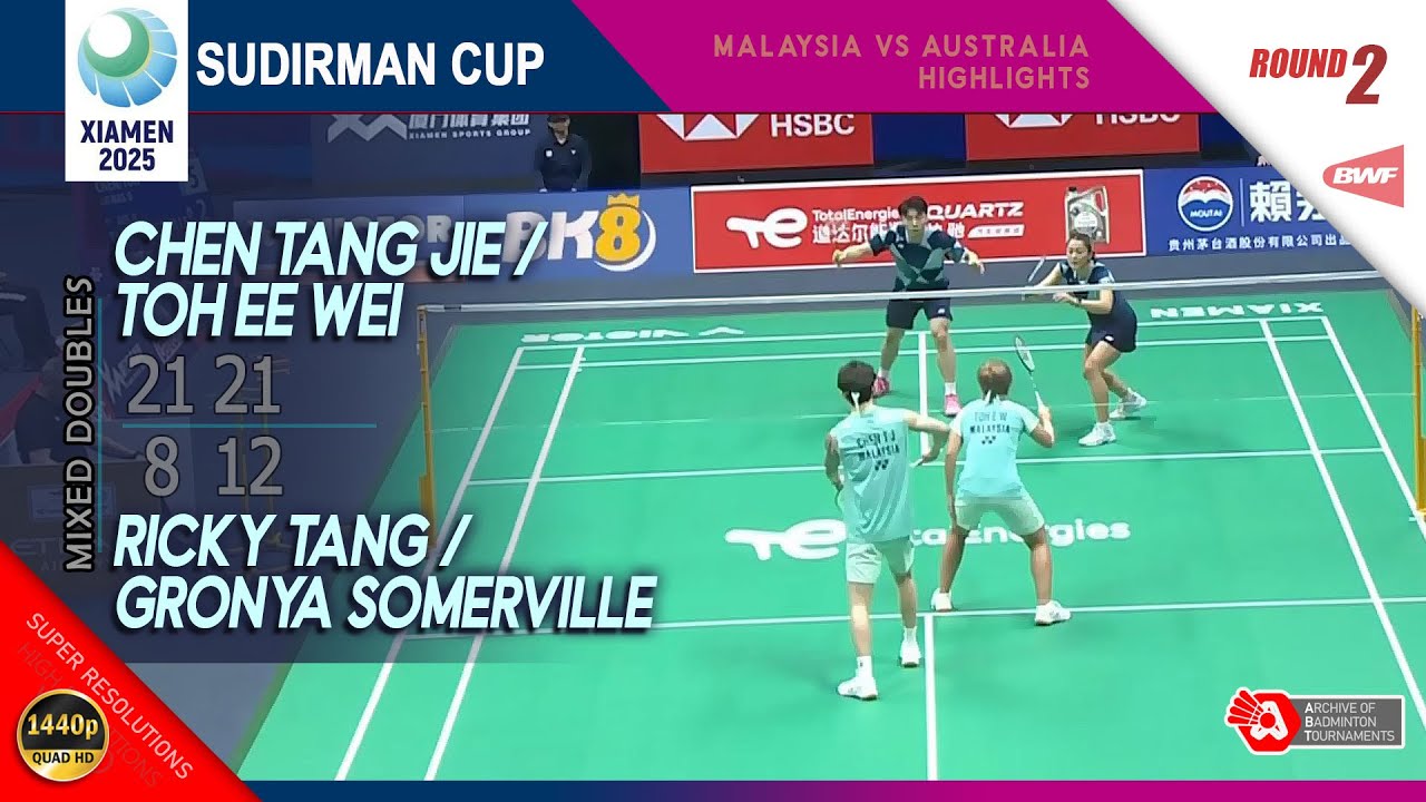 Chen Tang Jie / Toh Ee Wei (MAS) vs Ricky Tang / Gronya Somerville (AUS) | Sudirman Cup 2025 | R2 WS