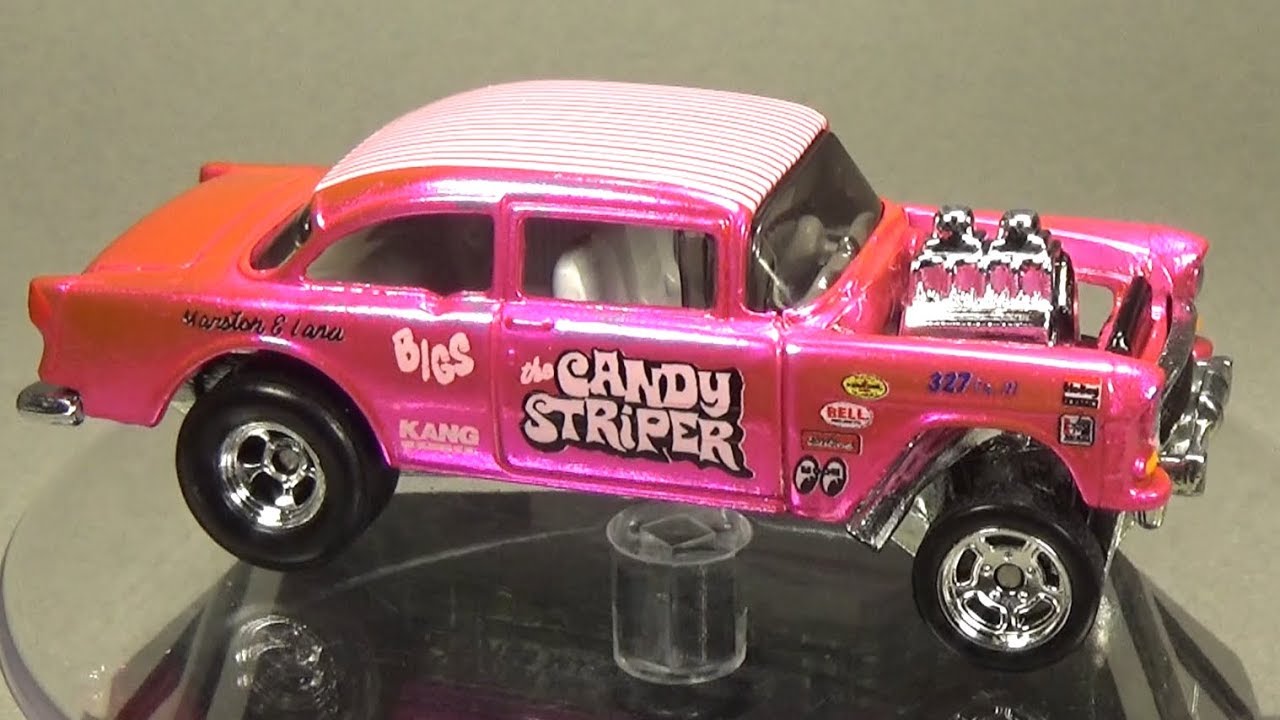 Кастомный Hot Wheels Candy Striper 55 Chevy Bel Air Gasser