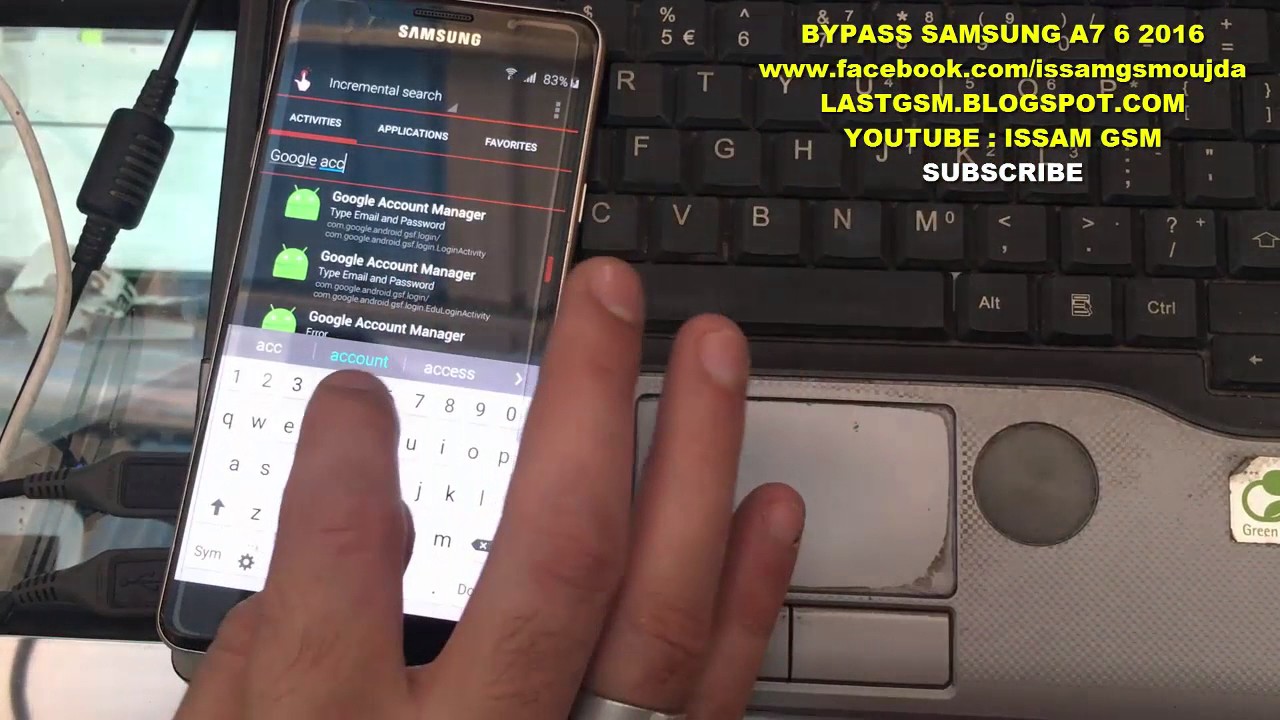 SAMSUNG a7 A510F A710F A310F 2016 Bypass FRP REMOVE GOOGLE ACCOUNT