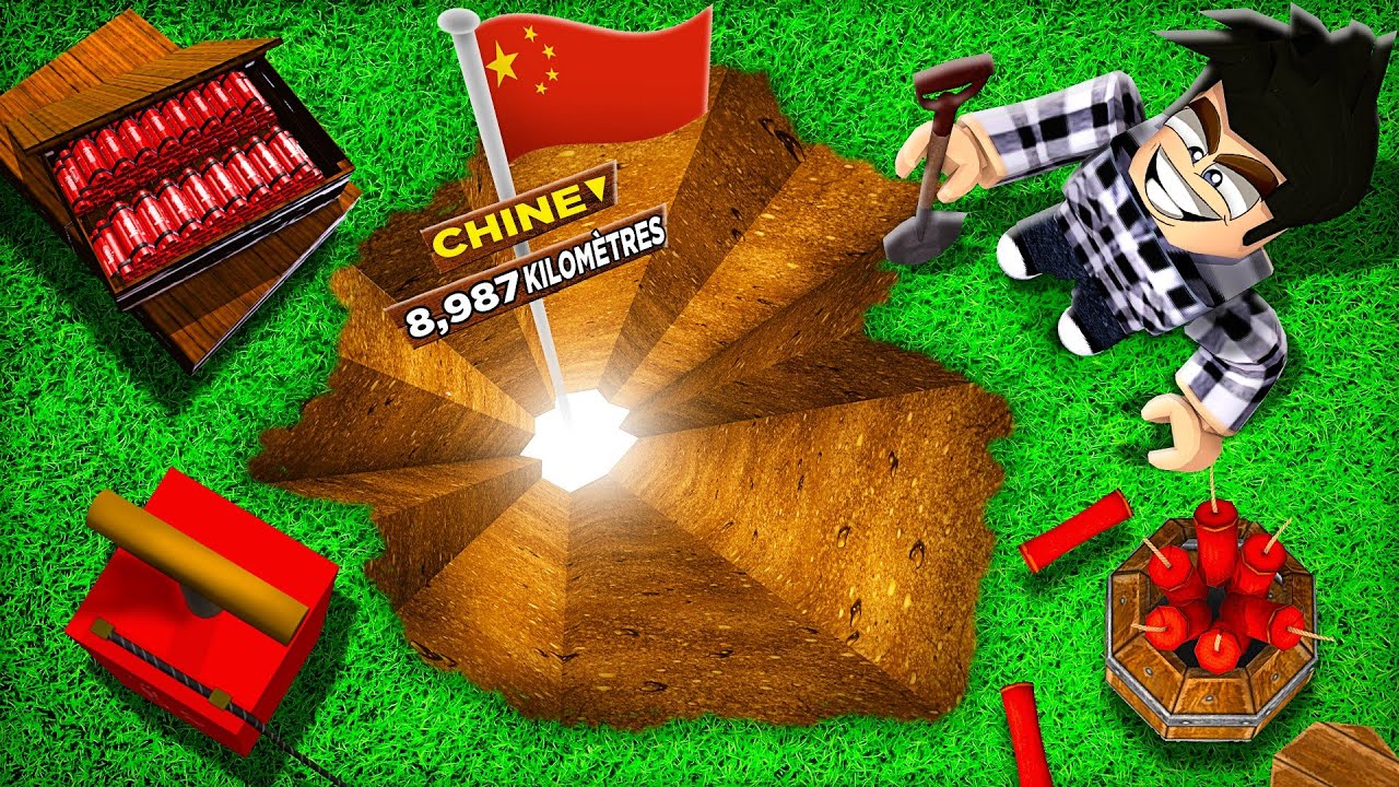 CREUSER JUSQU'EN CHINE DANS ROBLOX