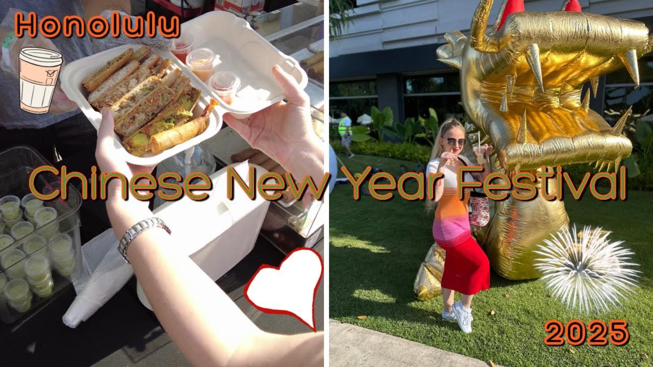 Experiencing our first Chinese New Year festival in Hawaii!